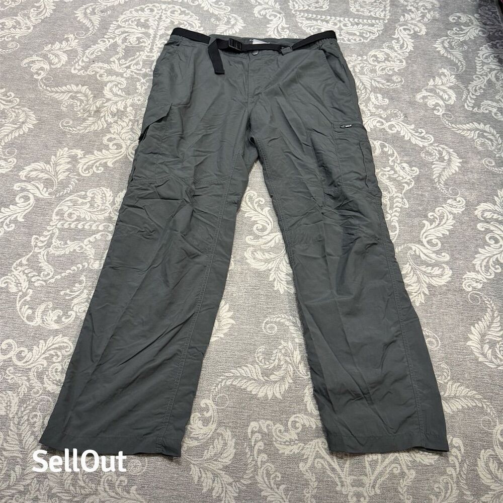 Columbia Men's Cargo Pants 36x30 Gray Omni-Shade Sun Protection